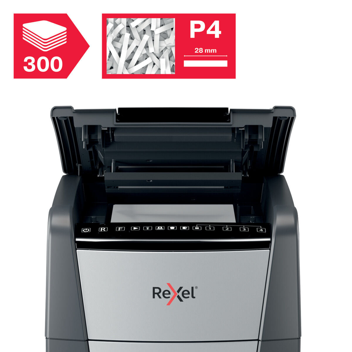 Paper Shredder Rexel Optimum Auto+ 300X 60 L