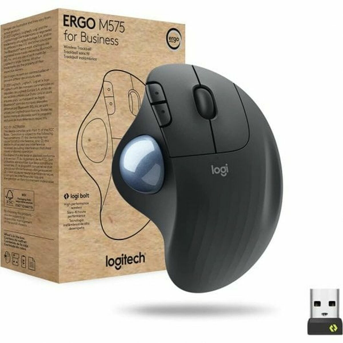 Mouse Logitech M575 for business Graphite Steel 2000 dpi