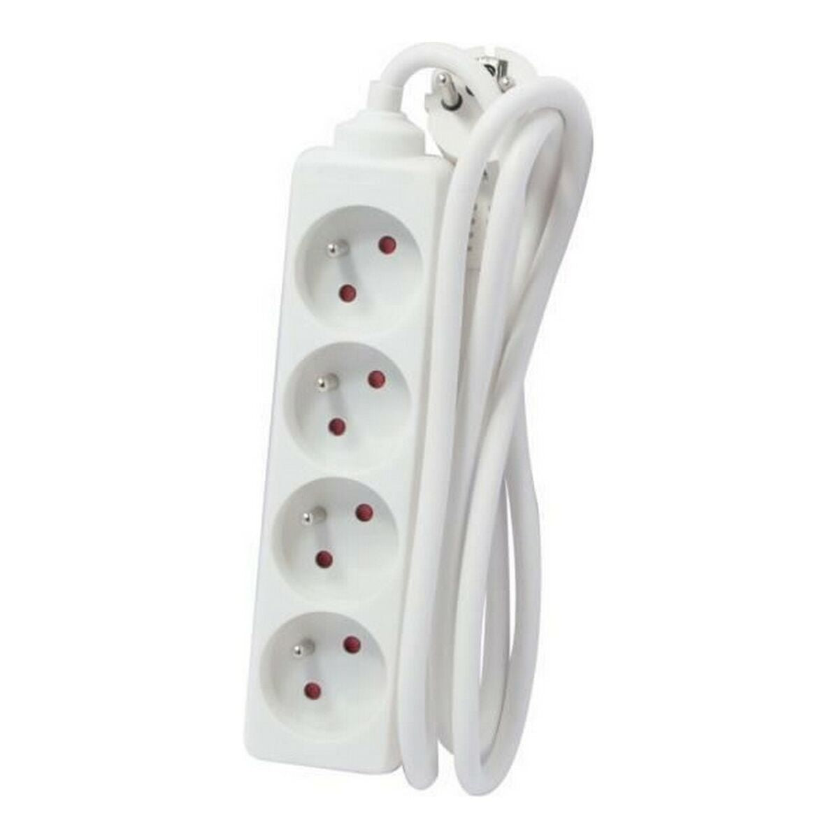 4-socket plugboard without power switch Chacon White 3500 W (5 m)
