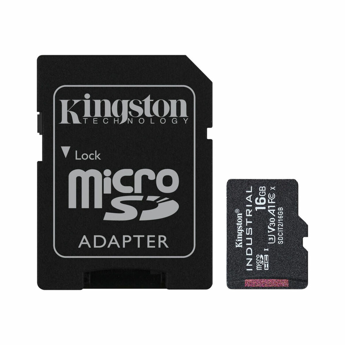Micro SD Memory Card with Adaptor Kingston SDCIT/16GB 16GB 16 GB