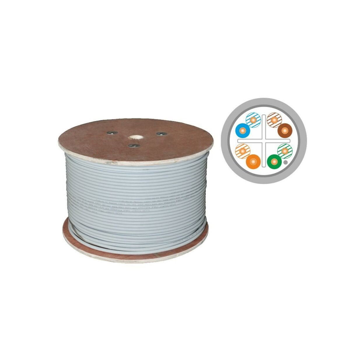 UTP Category 6 Rigid Network Cable Alantec KIF6LSOH500D Grey 500 m