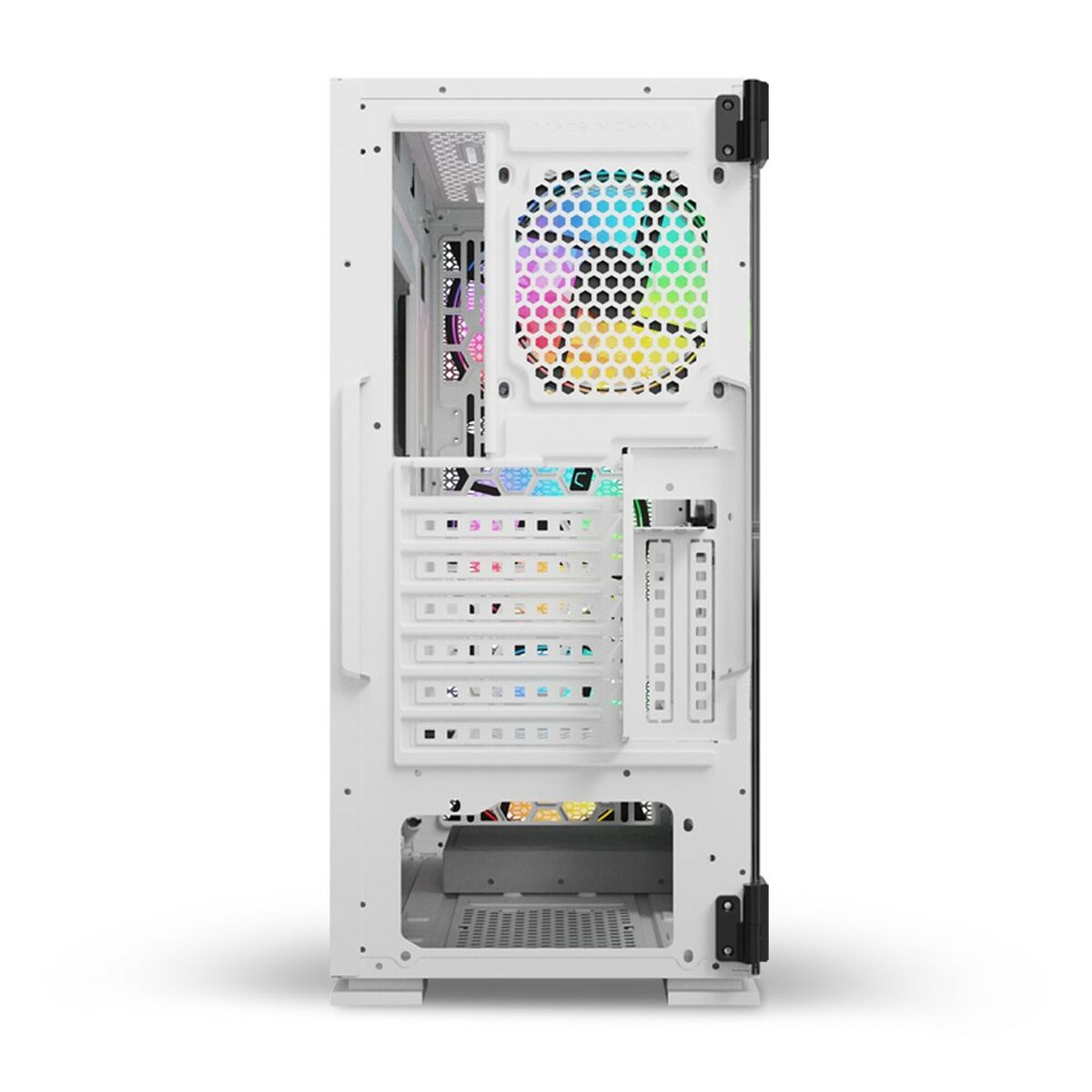 ATX Semi-tower Box Savio RAPTOR WHITE X1 Black Multicolour