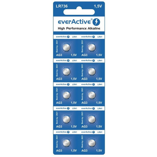 Batteries EverActive EverActive G3 LR736 LR41 (10 Units)