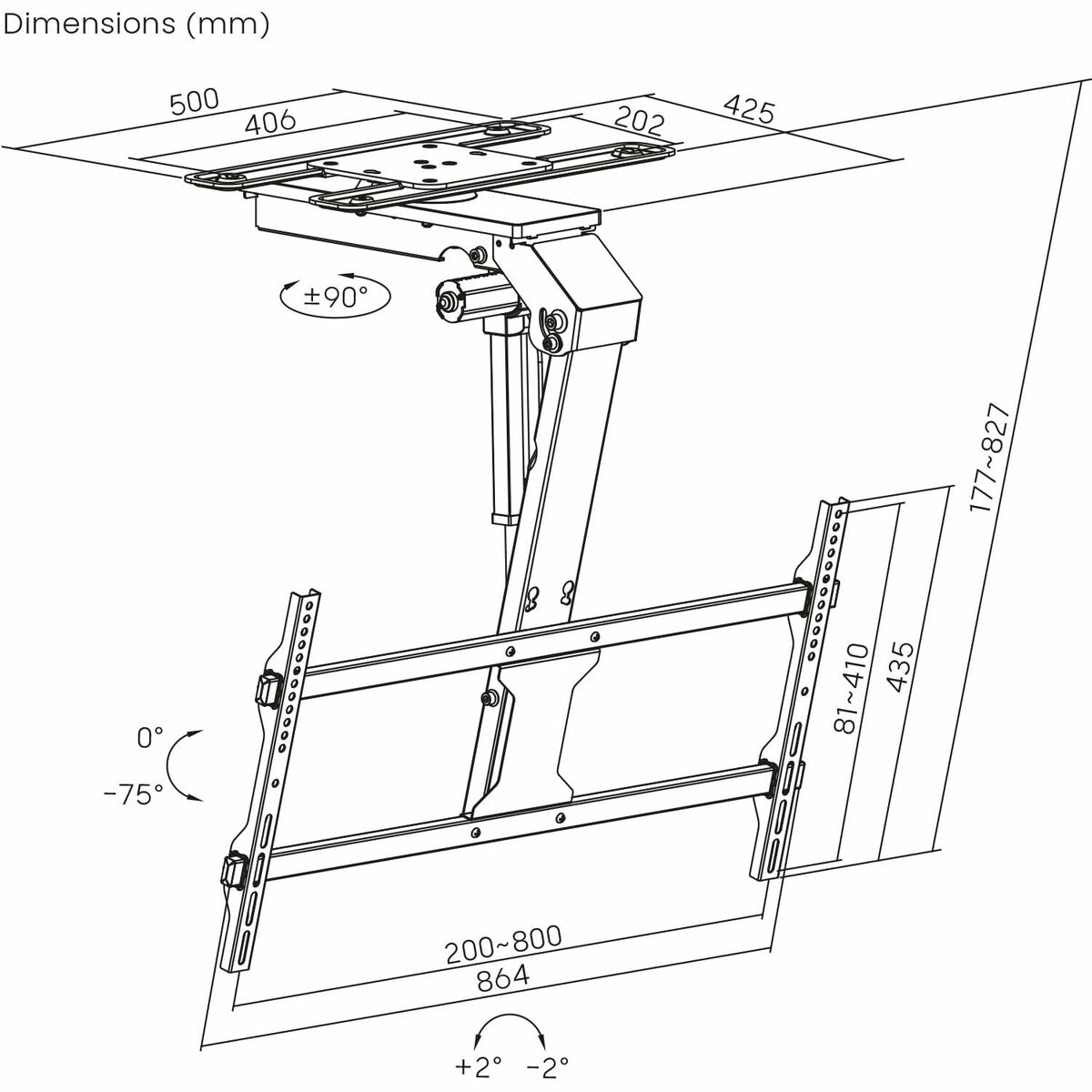 Screen Table Support MacLean MC-109 T 86" 43"