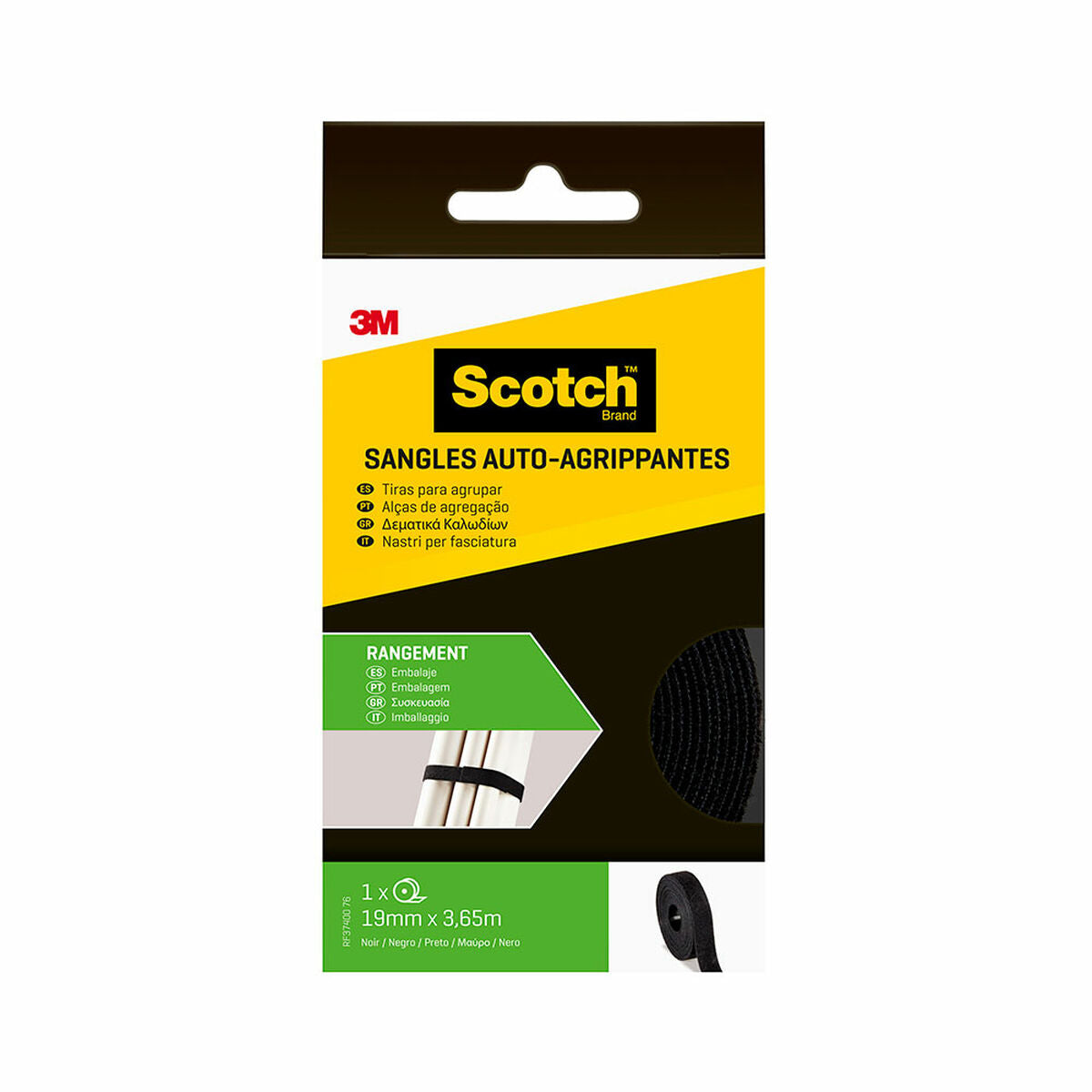 Cable holder Scotch Black 19 MM X 3,65 M
