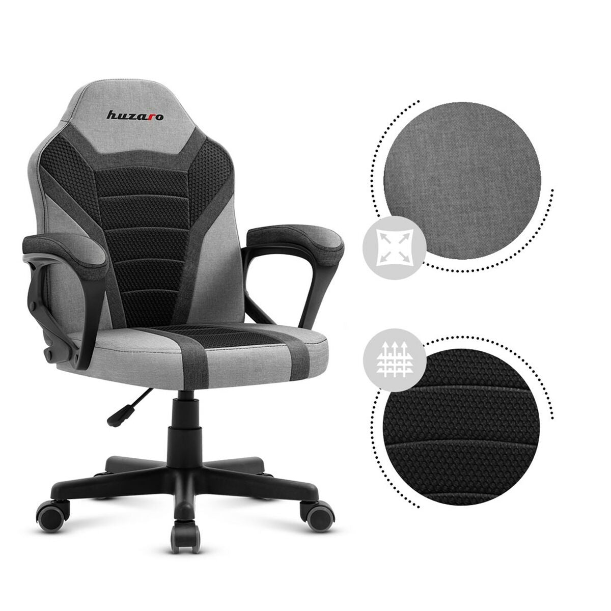 Gaming Chair Huzaro Ranger 1.0 Grey Mesh Black