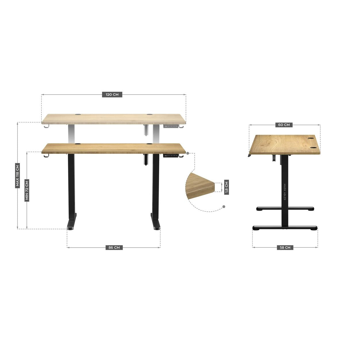 Desk Mark Adler MA-LEADER 7.0 Black Bronze