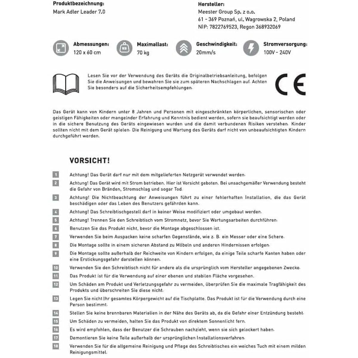 Desk Mark Adler MA-LEADER 7.0 Black Bronze