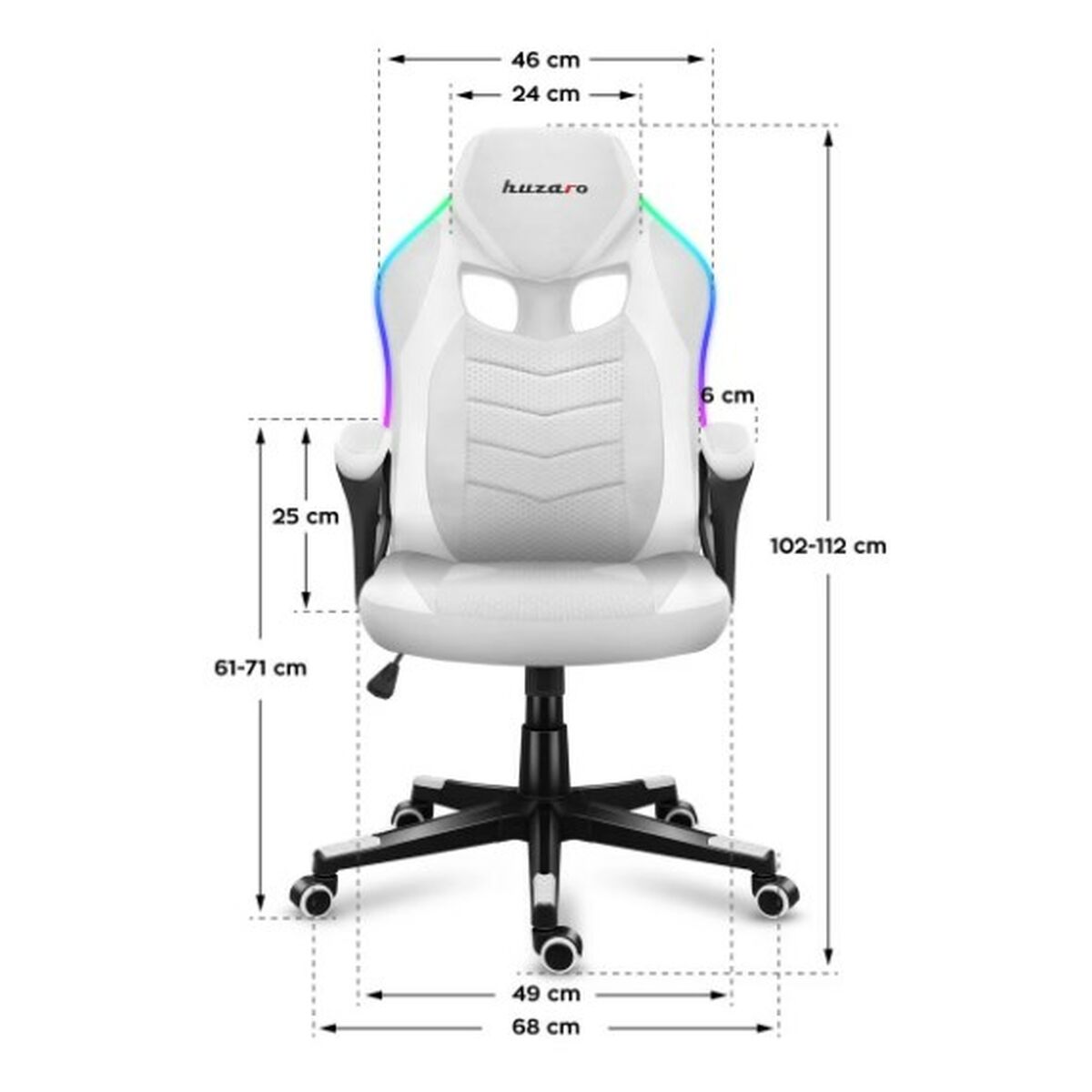 Gaming Chair Huzaro Force 2.5 White