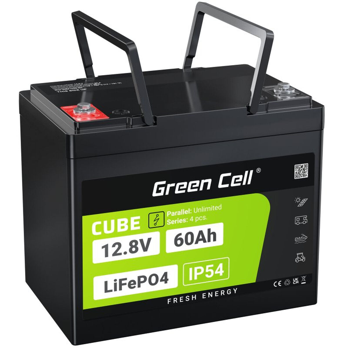 Battery for Uninterruptible Power Supply System UPS Green Cell LFPGC12V60AH 60 Ah 768 Wh