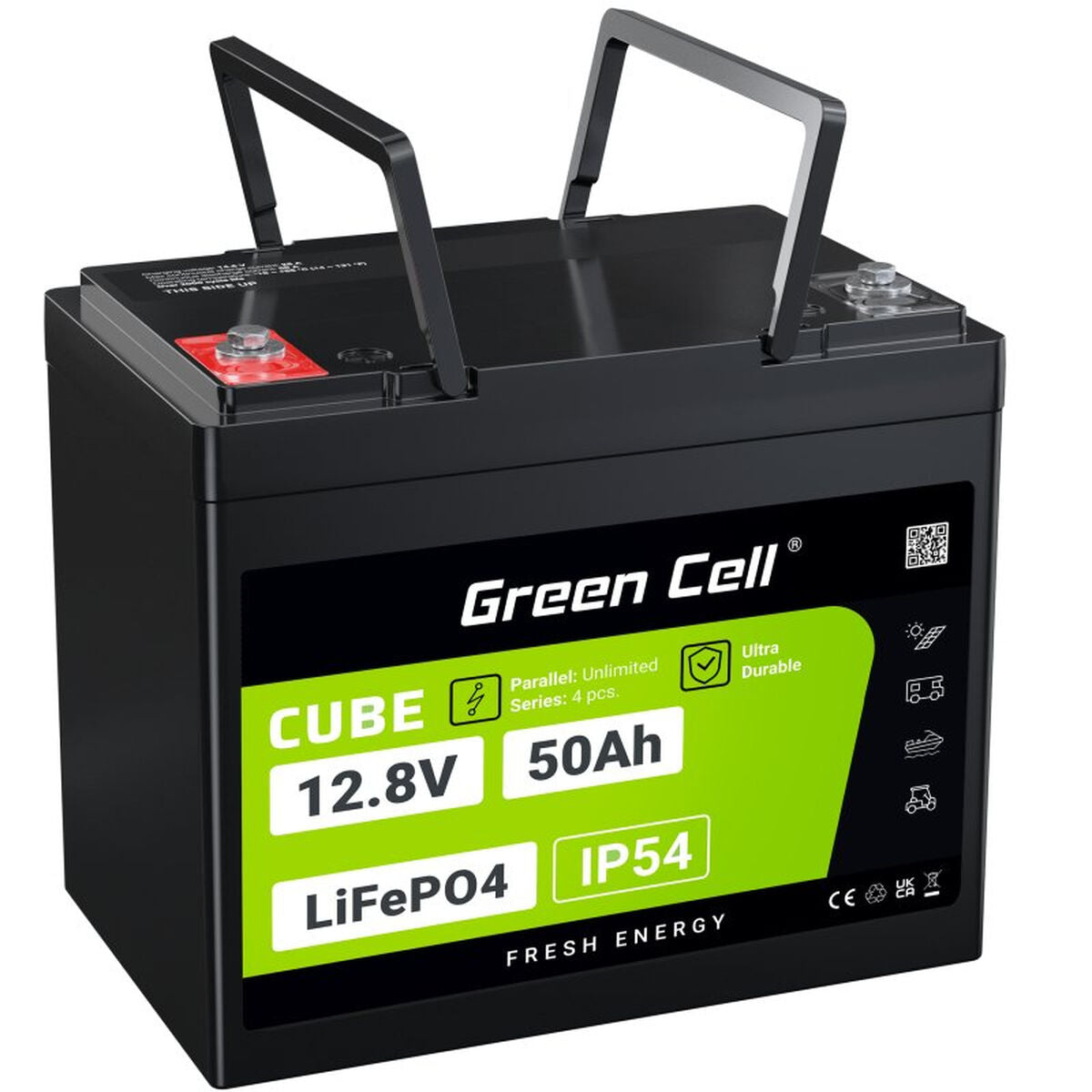 Battery for Uninterruptible Power Supply System UPS Green Cell LFPGC12V50AH 12 V