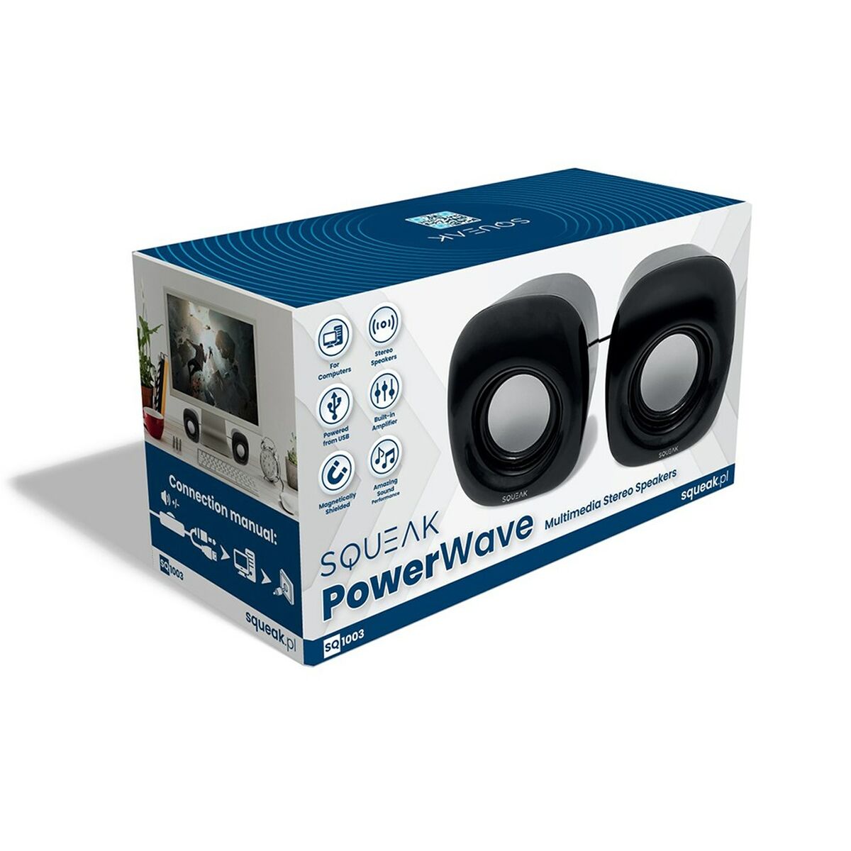 PC Speakers SQUEAK SQ1003 Black 8 W