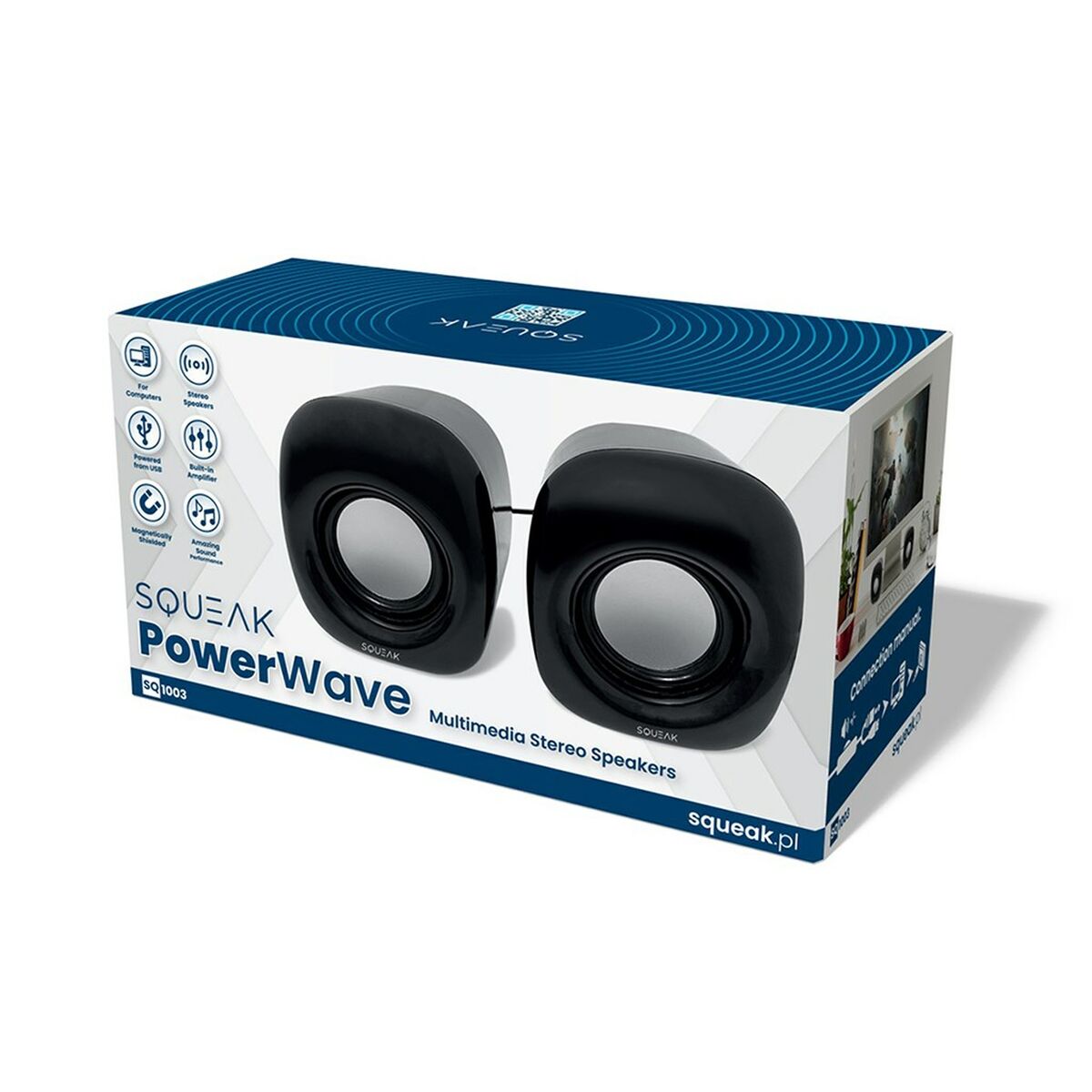 PC Speakers SQUEAK SQ1003 Black 8 W