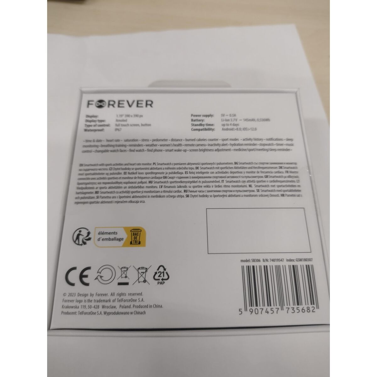 Smartwatch Forever GSM180307 Pink