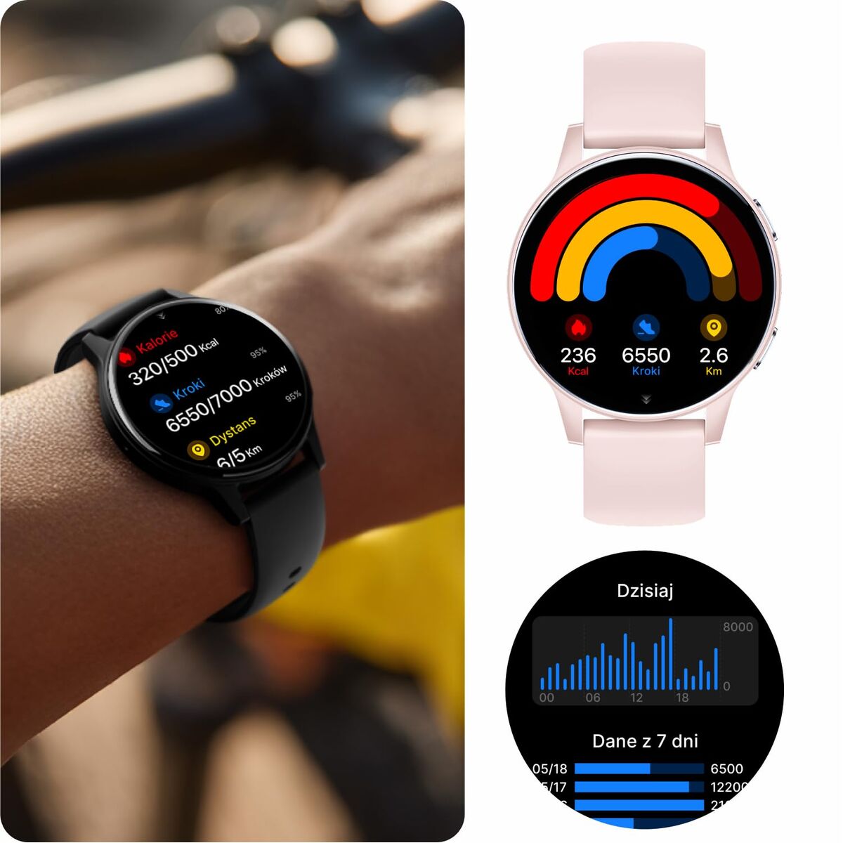 Smartwatch Forever GSM192507 Pink 1,28"