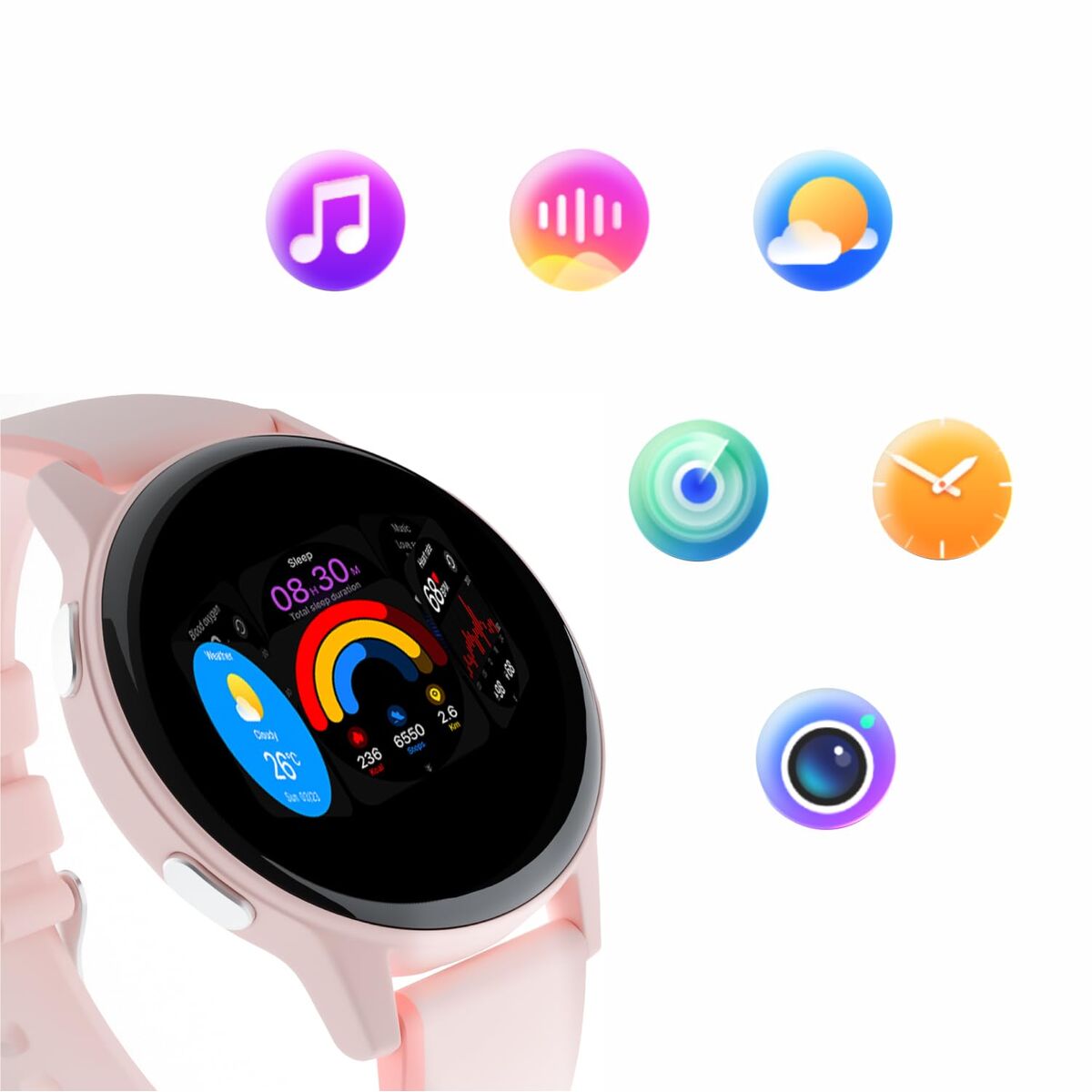 Smartwatch Forever GSM192507 Pink 1,28"