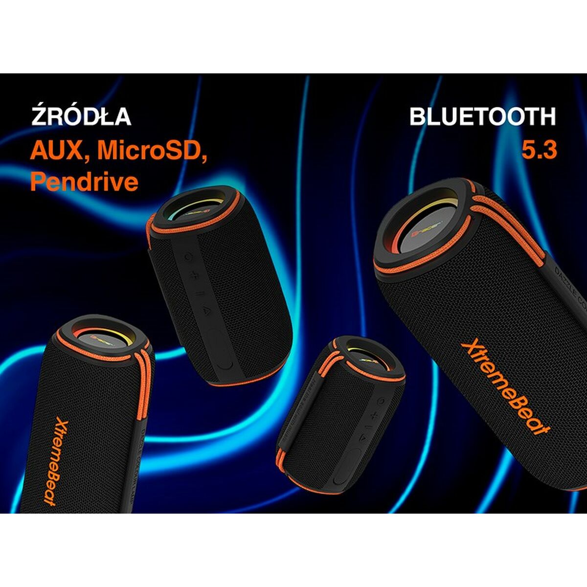 Portable Bluetooth Speakers Tracer XtremeBeat Lite TWS Black 10 W