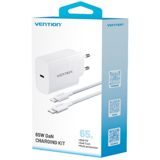 Wall Charger Vention G14W0-EU 65 W Black