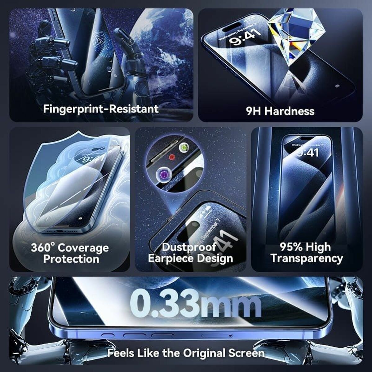 Tempered Glass Mobile Screen Protector Vention KUPTCB-20 iPhone 16