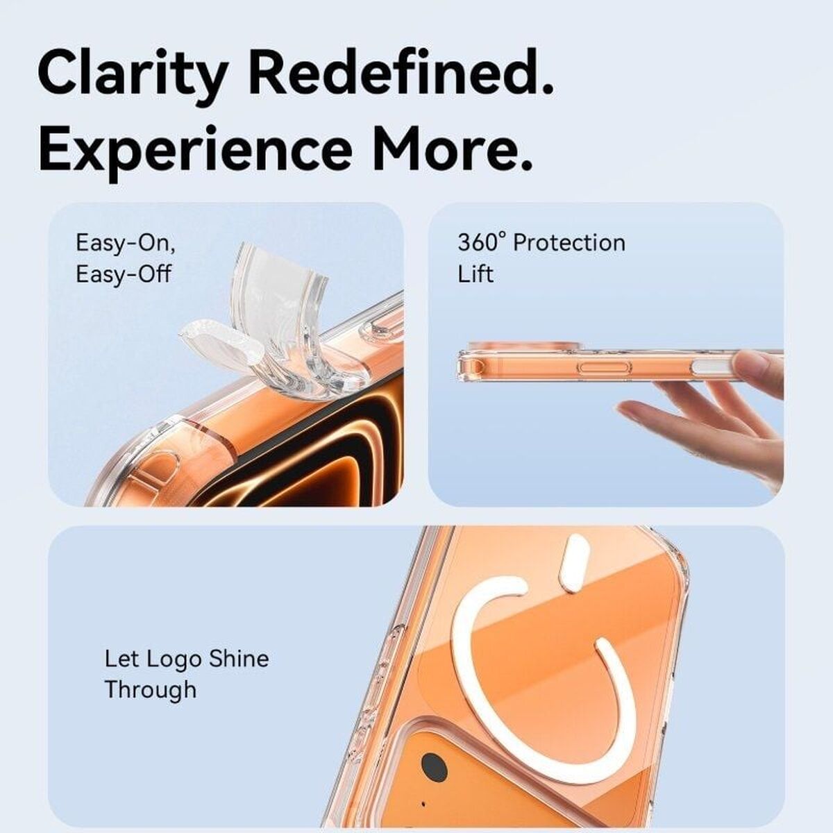 Mobile cover Vention KVBTCD-40 Transparent