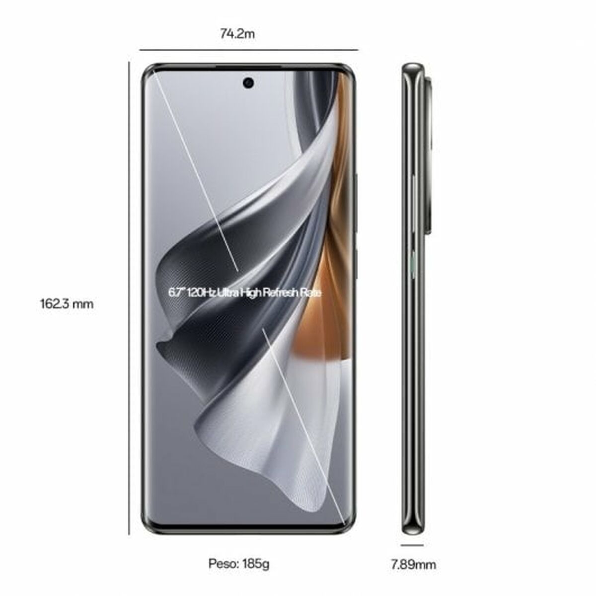 Smartphone Oppo Reno10 Pro 5G 6,7" Octa Core 12 GB RAM 256 GB Black Silver