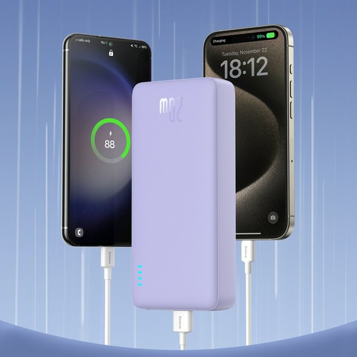 Powerbank Baseus P10022804513-00 Purple 20000 mAh 74 WH