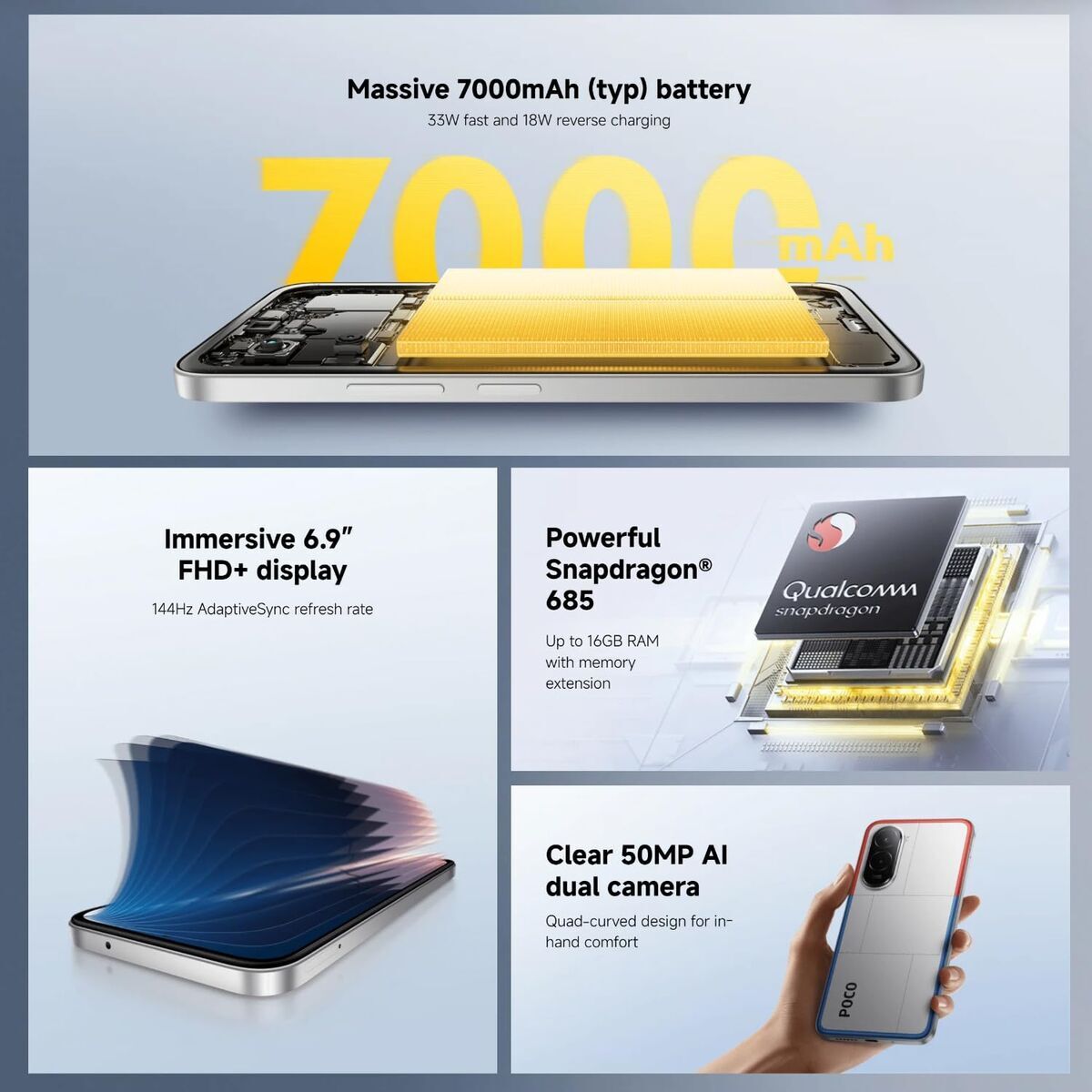 Smartphone Xiaomi 68613 Octa Core 8 GB RAM 256 GB Black 6,9"