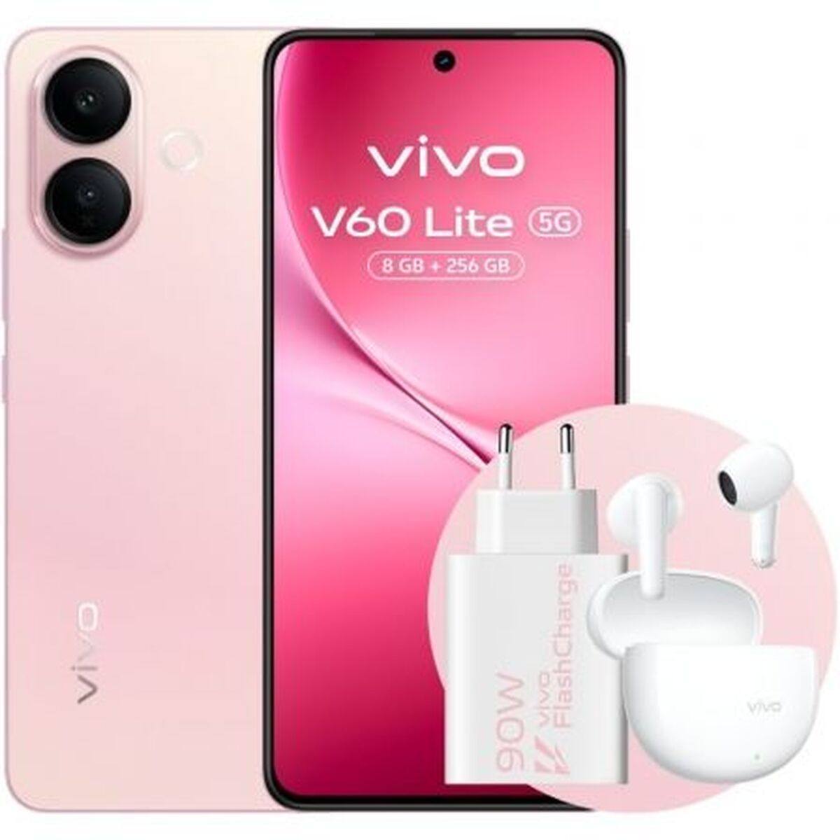 Smartphone Vivo 5671160 Octa Core 8 GB RAM 256 GB Pink