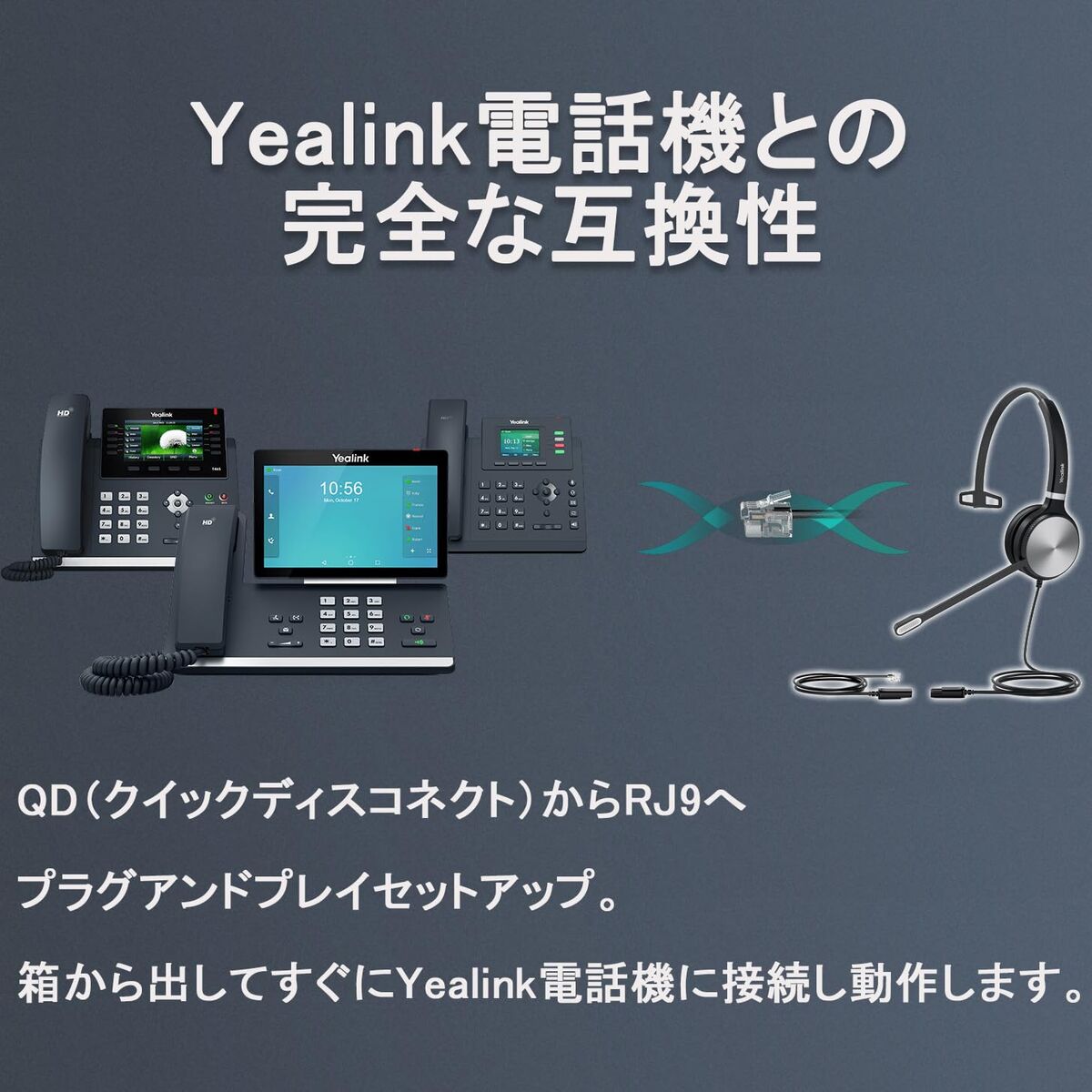 Headphones Yealink YHS 36 Mono Black