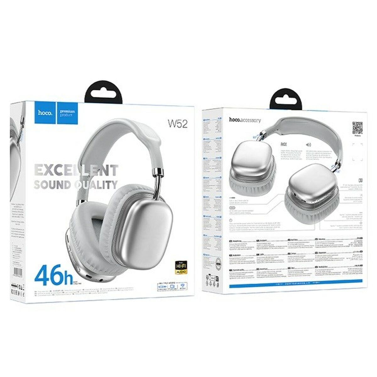 Wireless Headphones Hoco W52 silver Silver