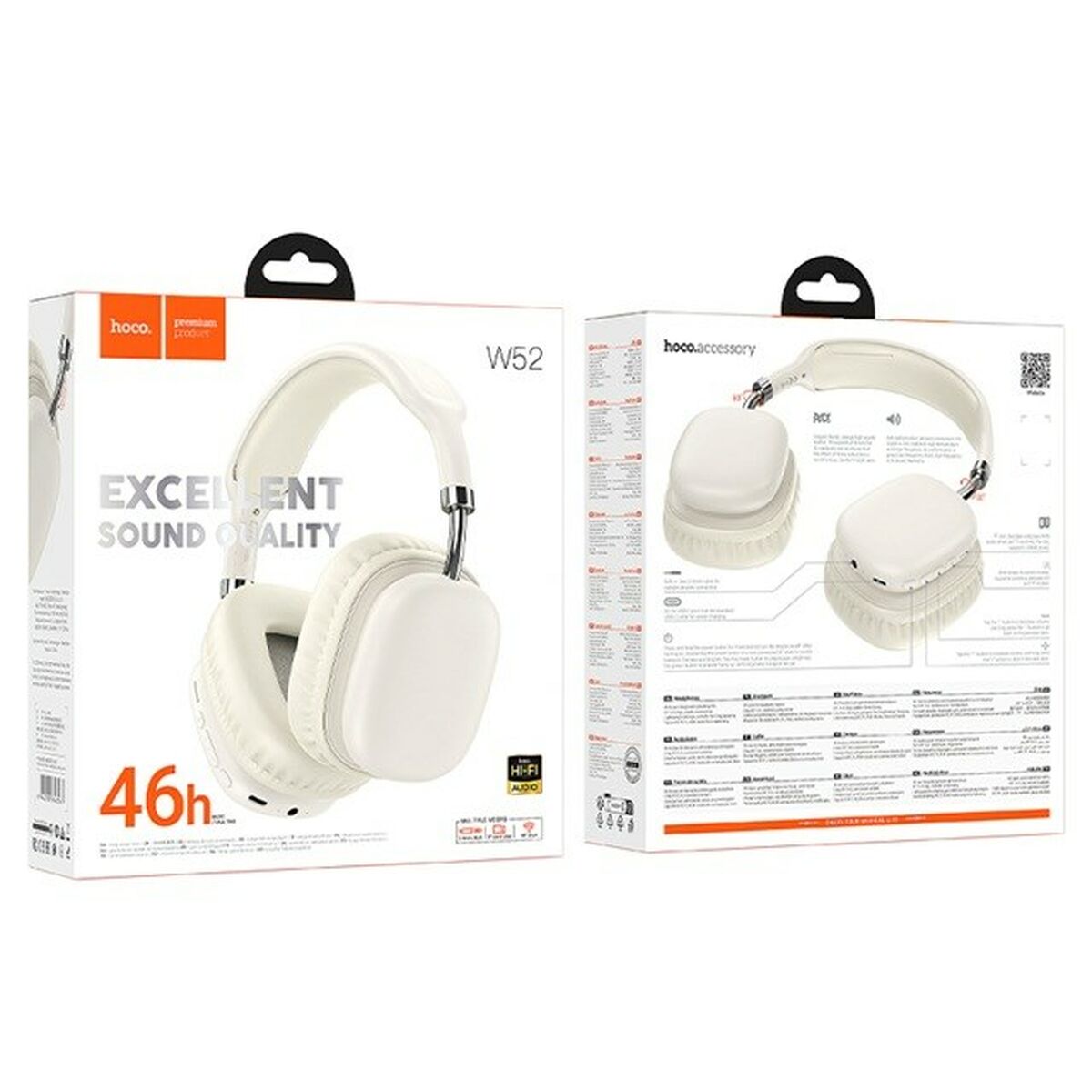 Wireless Headphones Hoco W52 milky white
