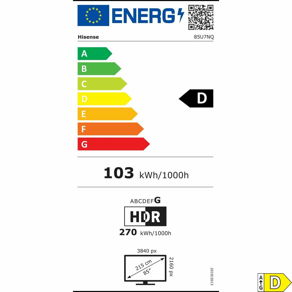 Smart TV Hisense 85U7NQ 4K Ultra HD LED 85"