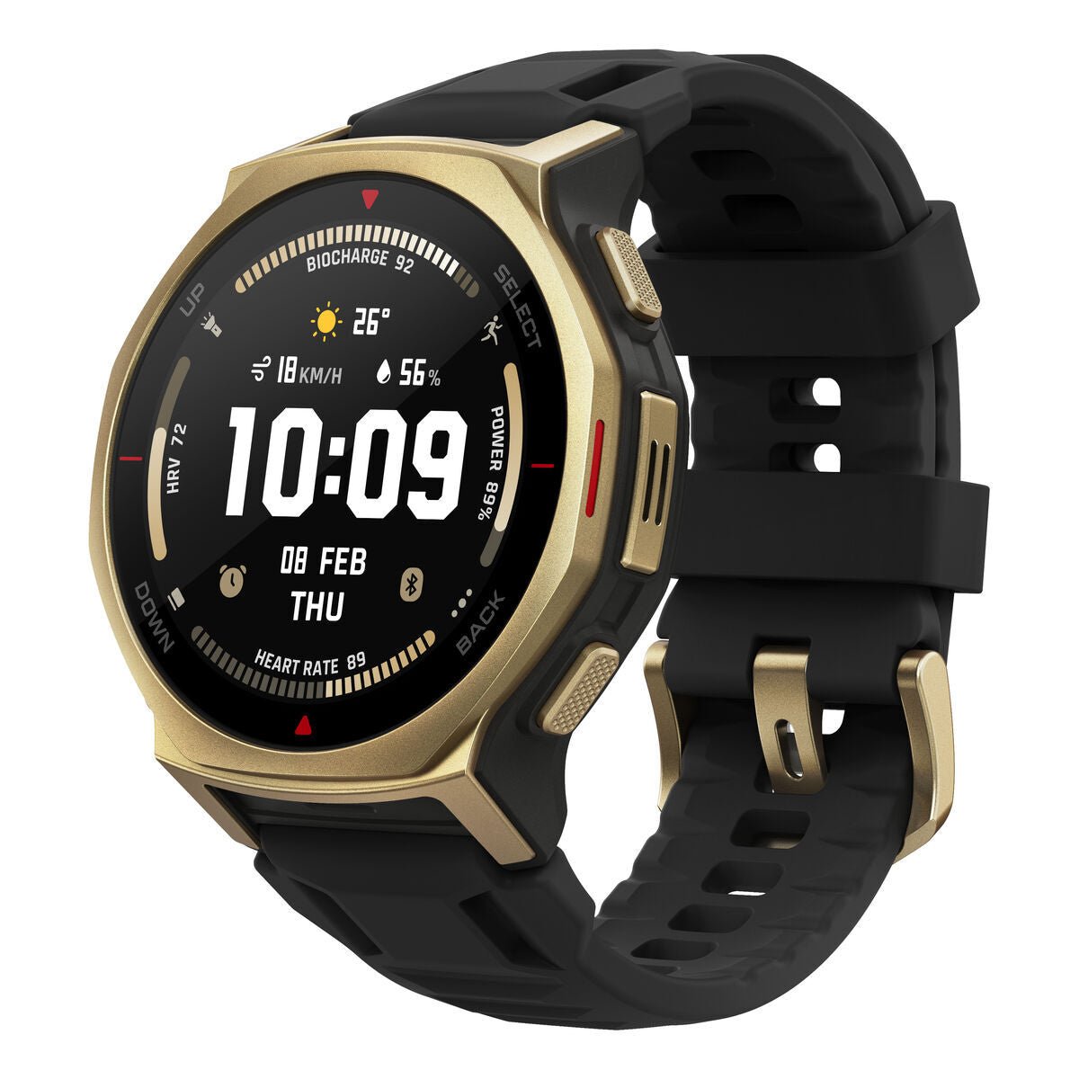 Smartwatch Amazfit W2548GL1N Black Golden Ø 44 mm