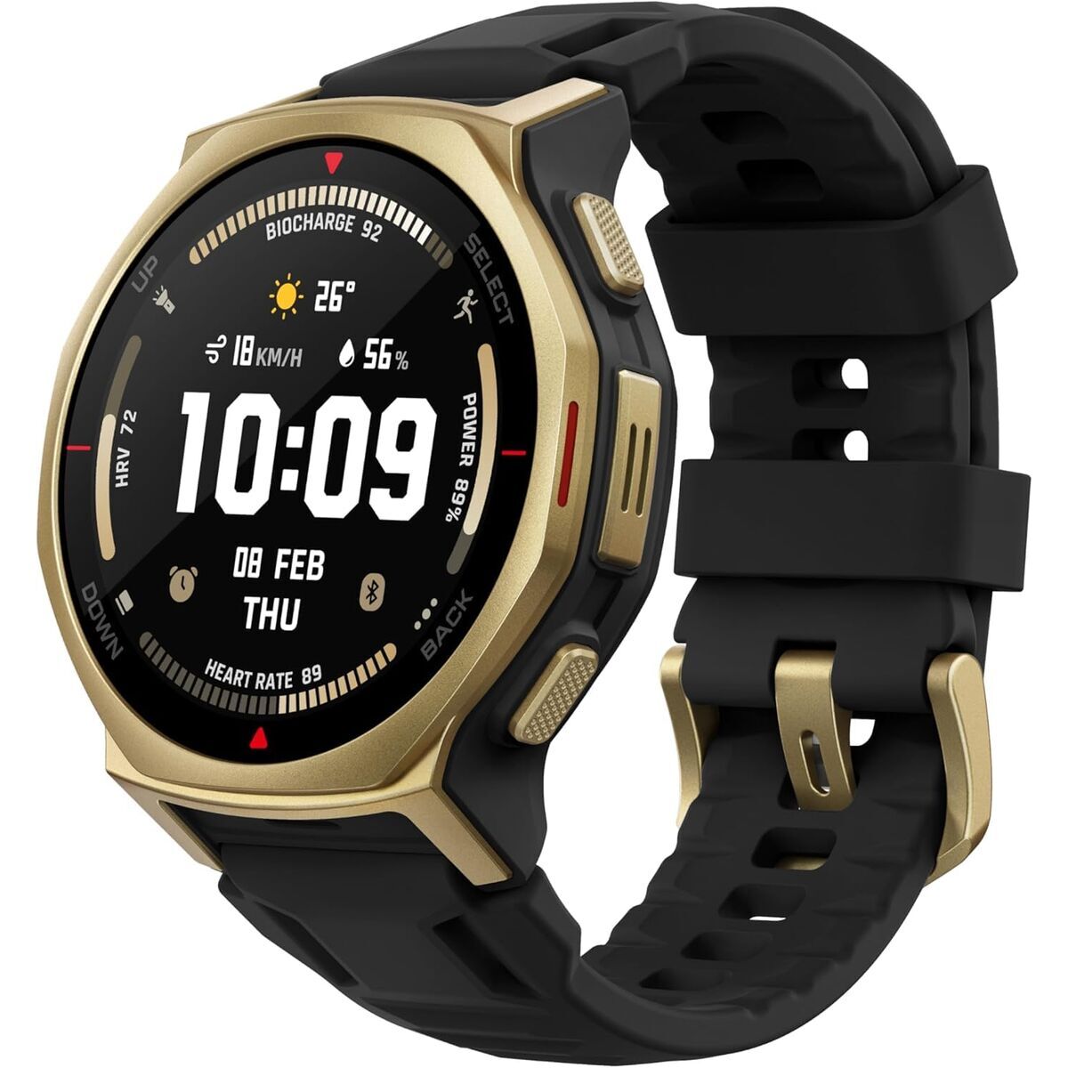 Smartwatch Amazfit W2548GL1N Black Golden Ø 44 mm
