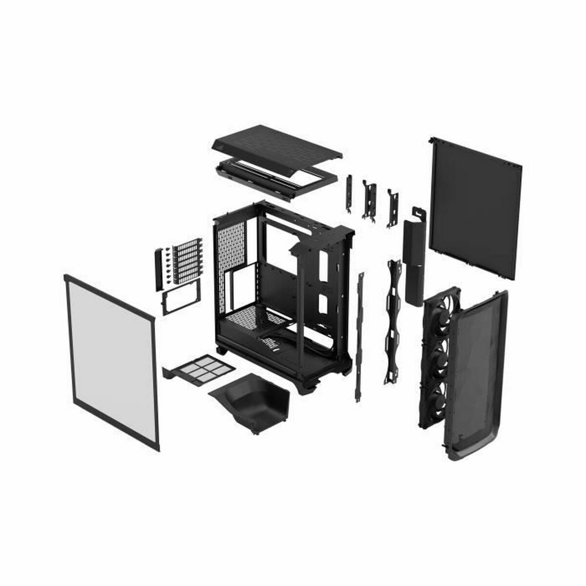 ATX Semi-tower Box Fractal Black