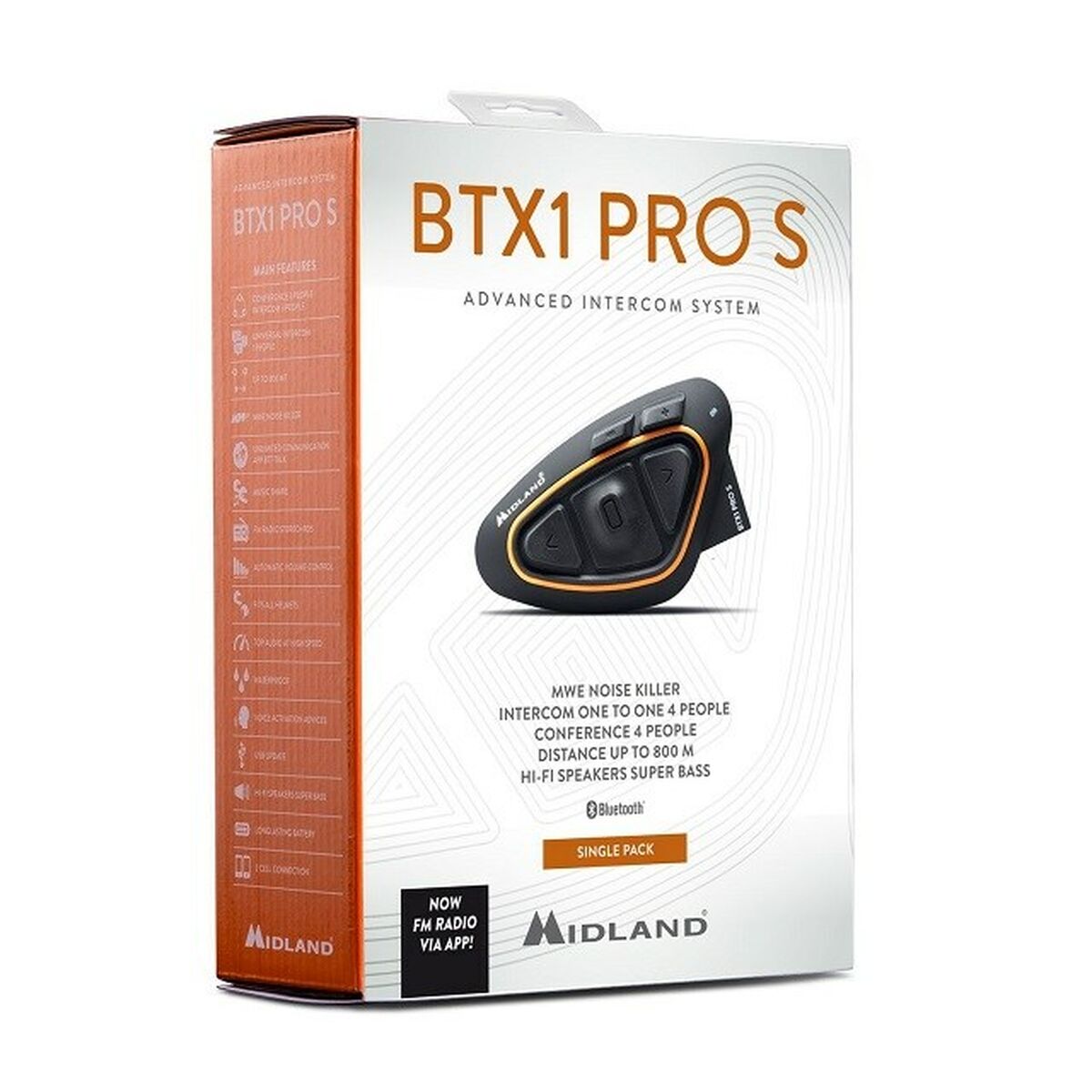 Intercom Midland BTX1 PRO S-SINGLE 1 Piece