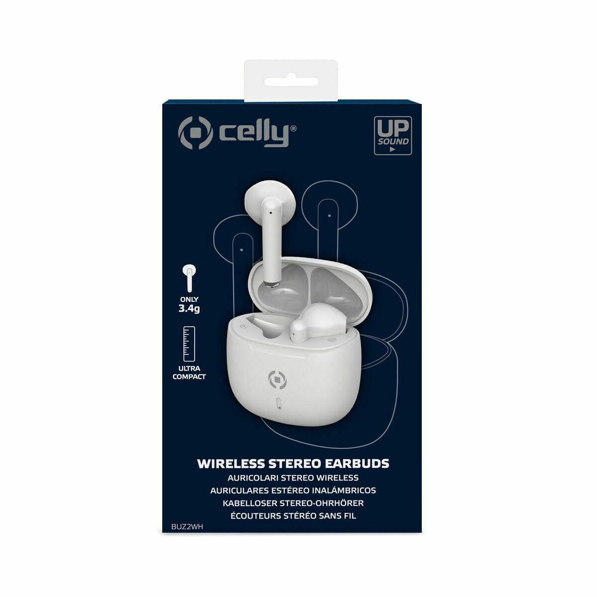 Bluetooth Headset with Microphone Celly BUZ2 White