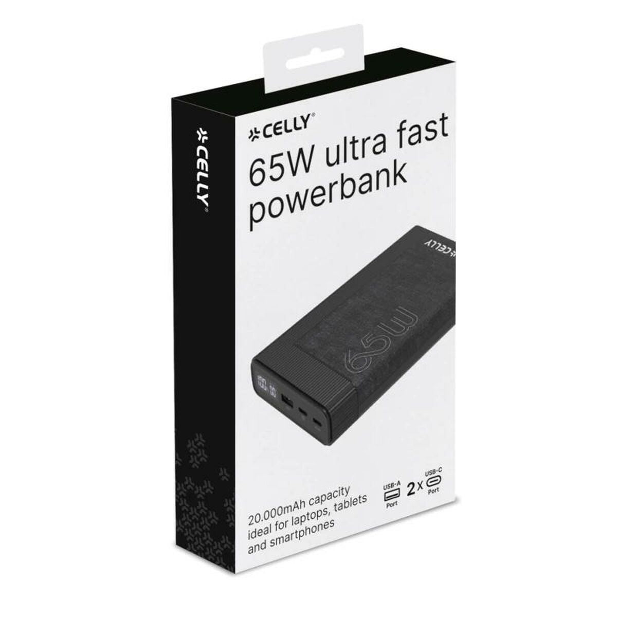 Powerbank Celly PD65W 65w EVO 20000 mAh Black