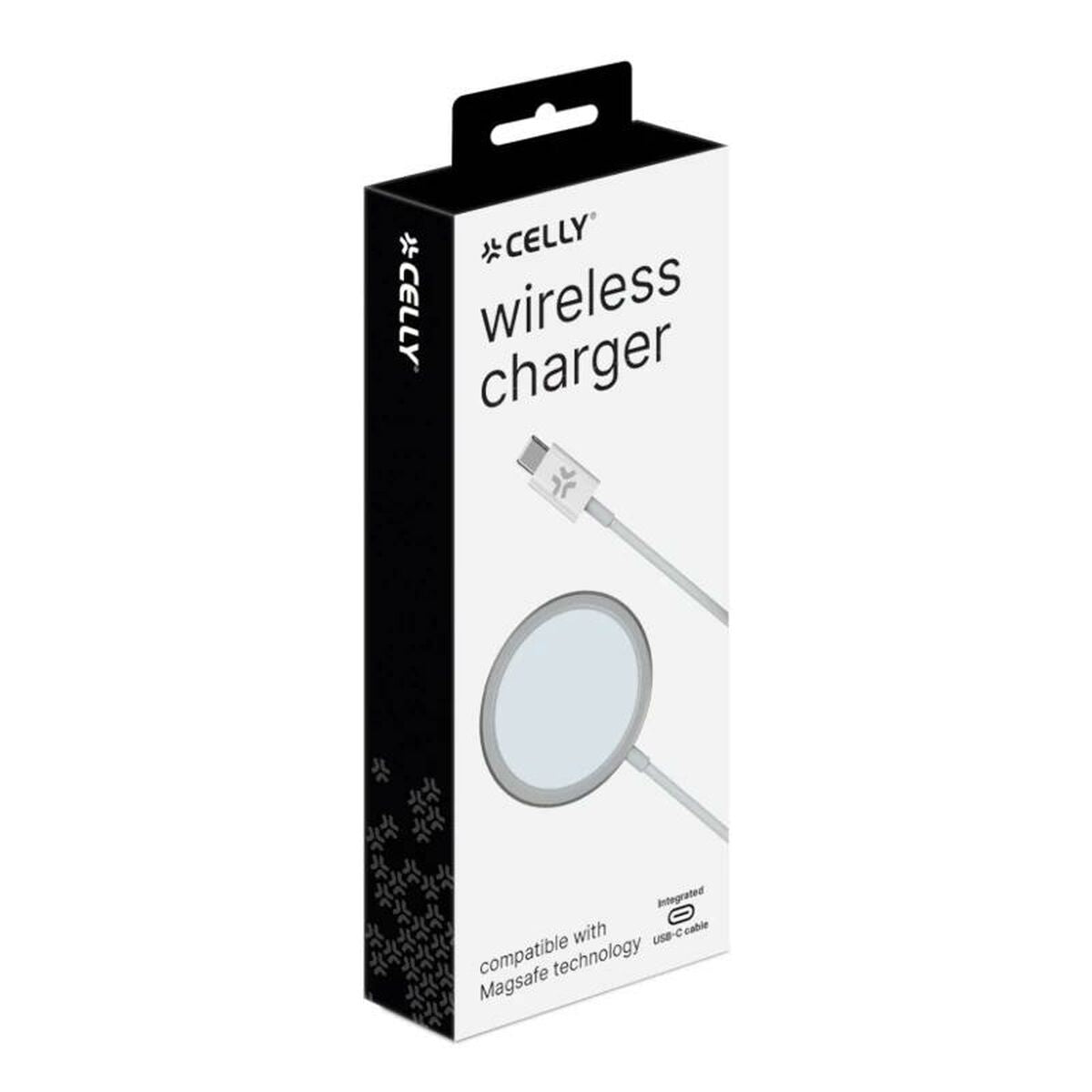 Cordless Charger Celly MAGCHARGEPRO White 15 W