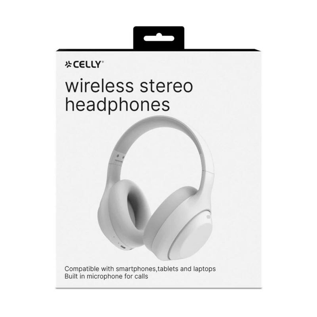 Wireless Headphones Celly WAVEBEATWH White