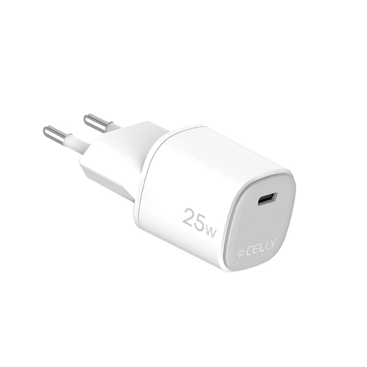 Wall Charger Celly UPTC1USBC25WWH White 25 W