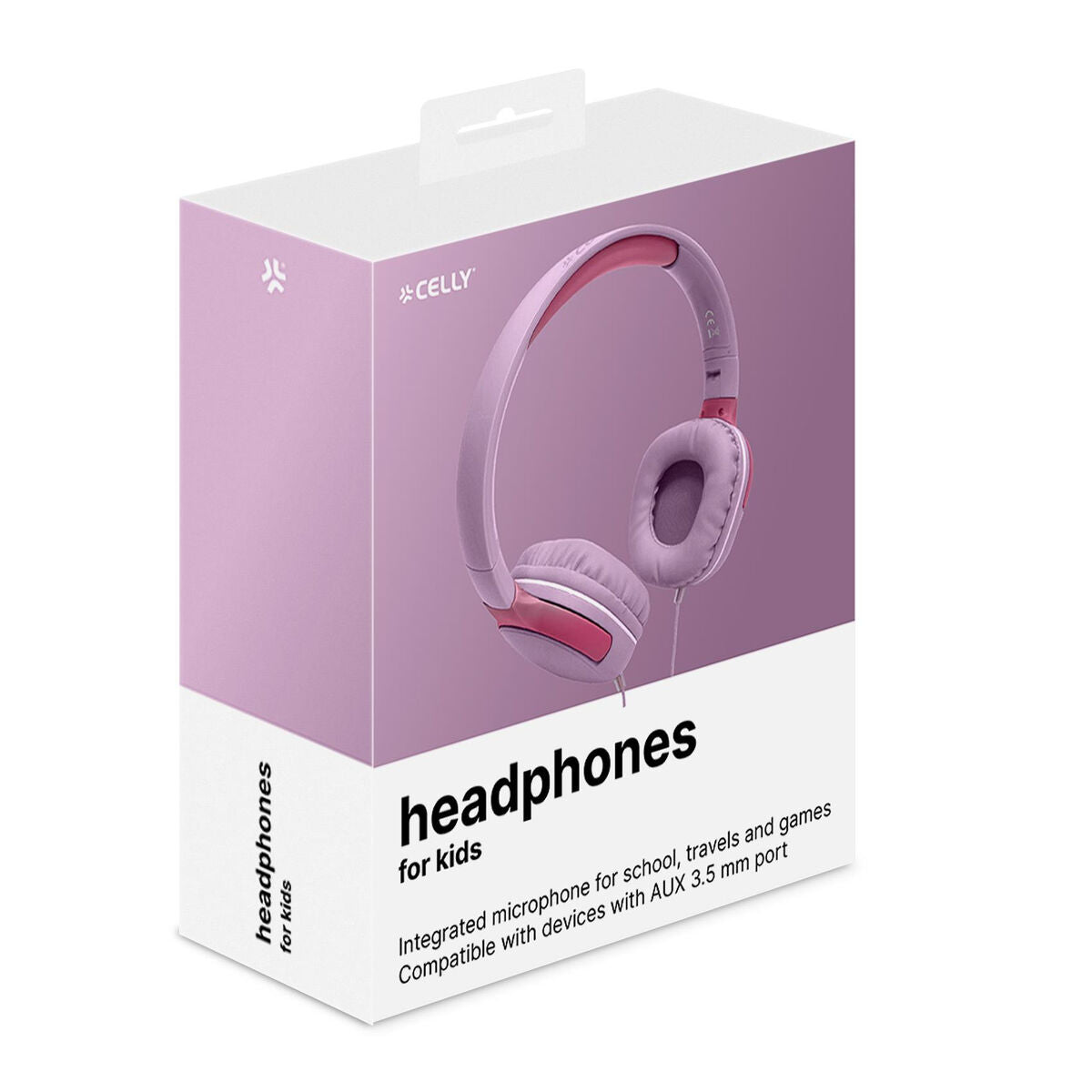 Headphones Celly KIDSBEAT2PK Pink