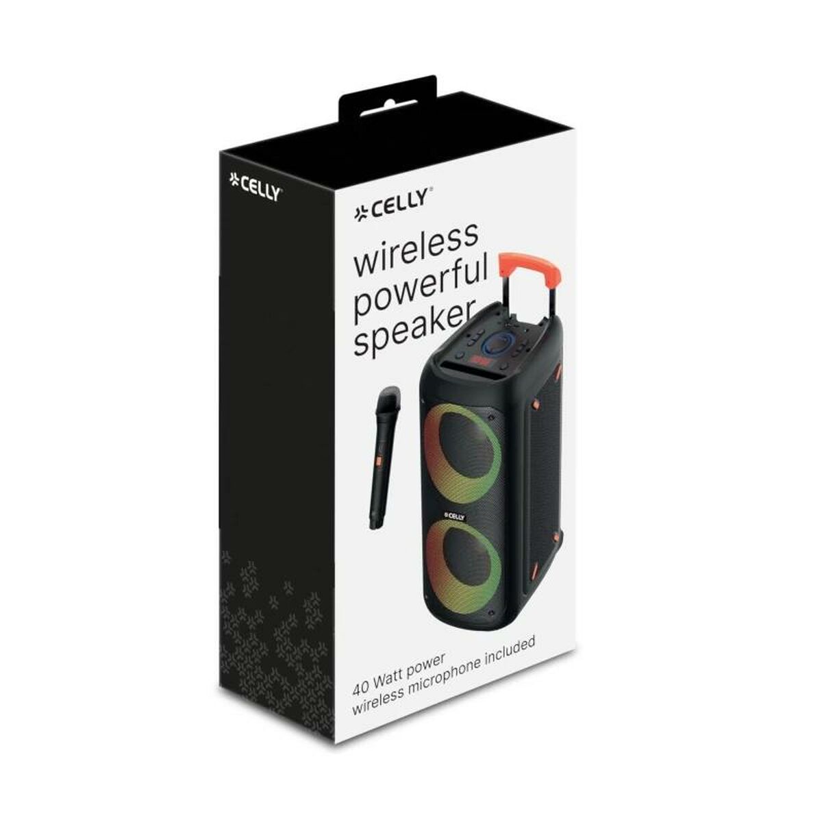 Portable Bluetooth Speakers Celly PARTYSPEAKERWLM Black 4 W