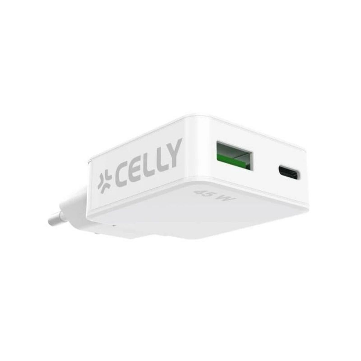 Wall Charger Celly SLIMTC1C1A45WWH White 45 W