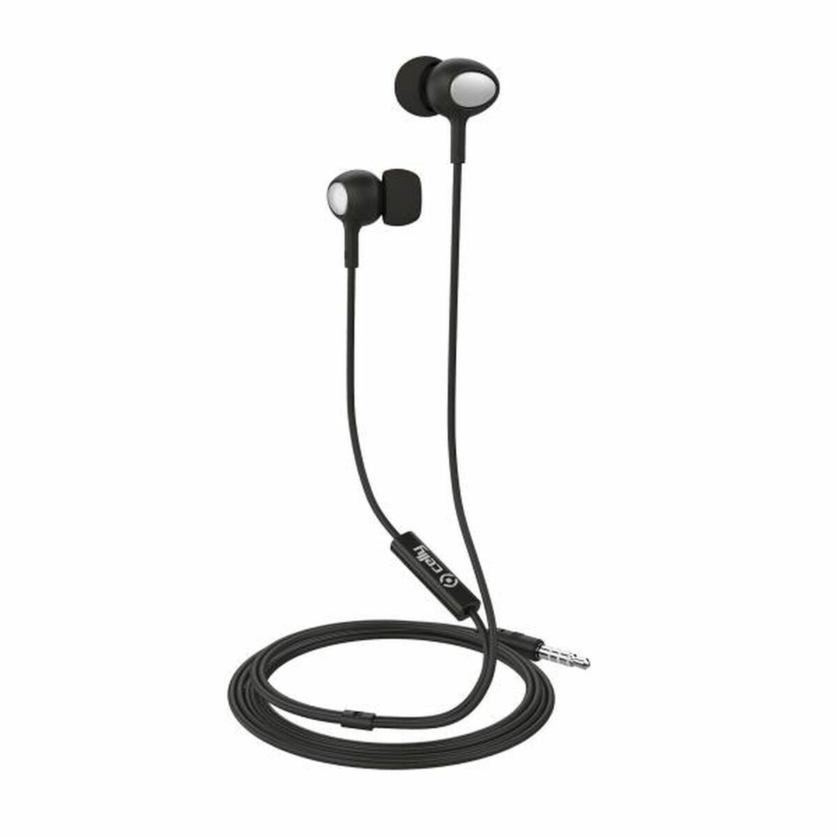 Headphones with Microphone Celly UP500BK Black