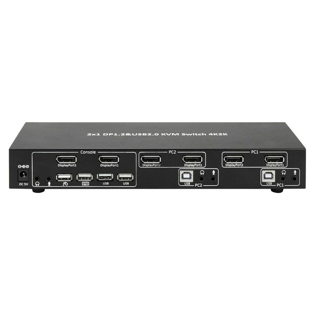 KVM switch Techly DP-KVM2