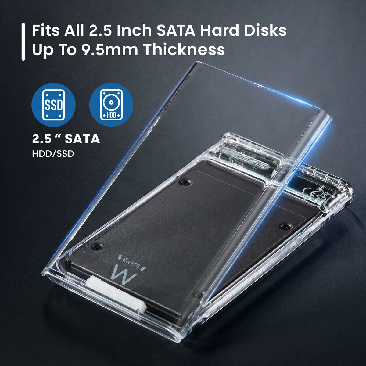 External Hard Drive Ewent EW7064 Transparent
