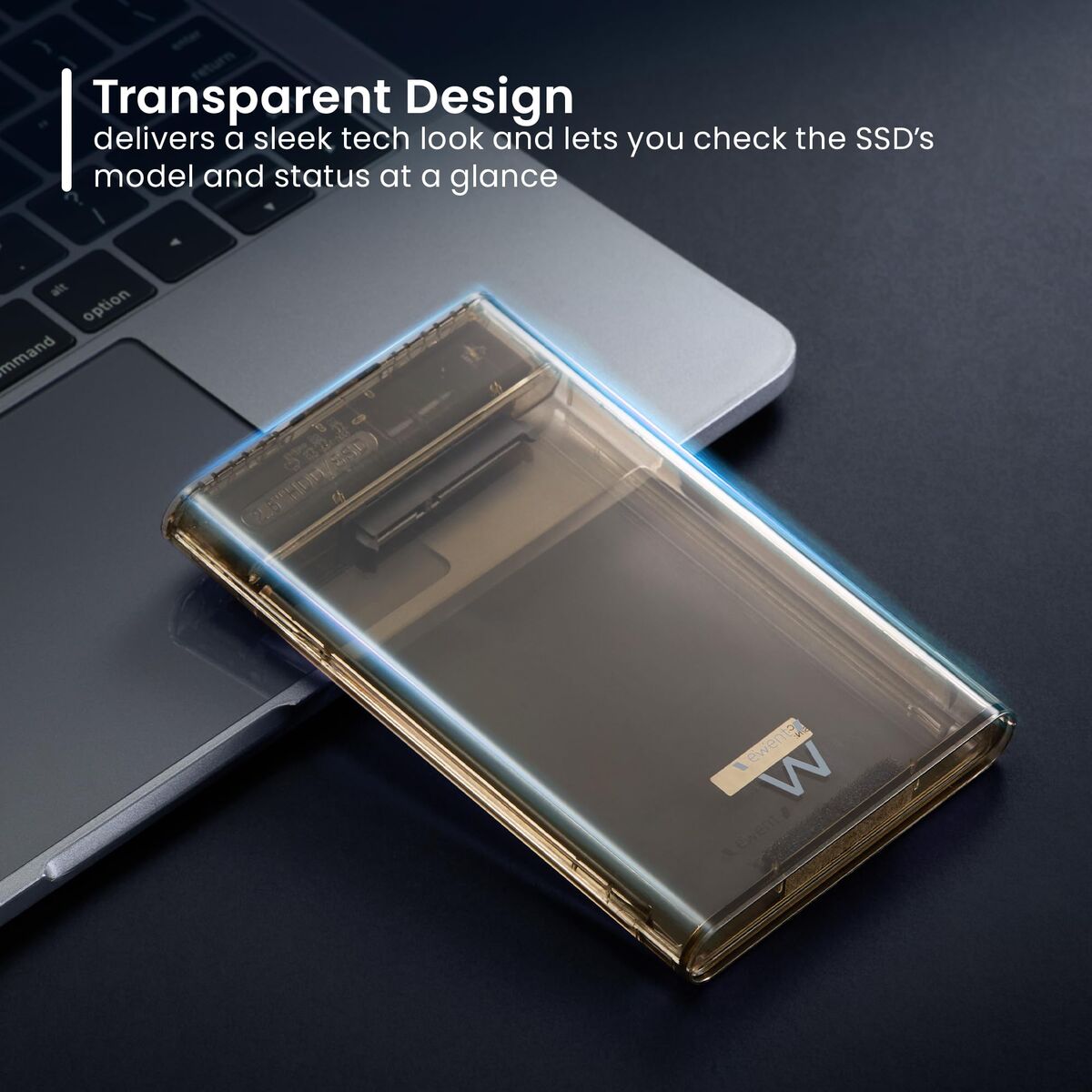 External Hard Drive Ewent EW7069 Transparent 2,5"