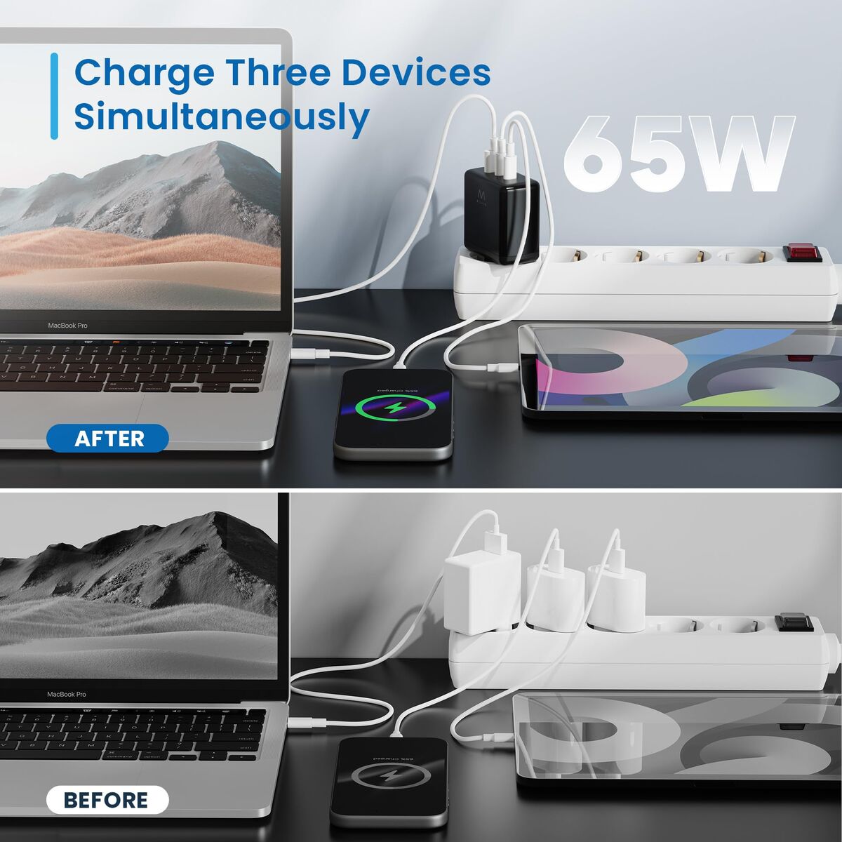 Wall Charger Ewent EW1331 Black 65 W