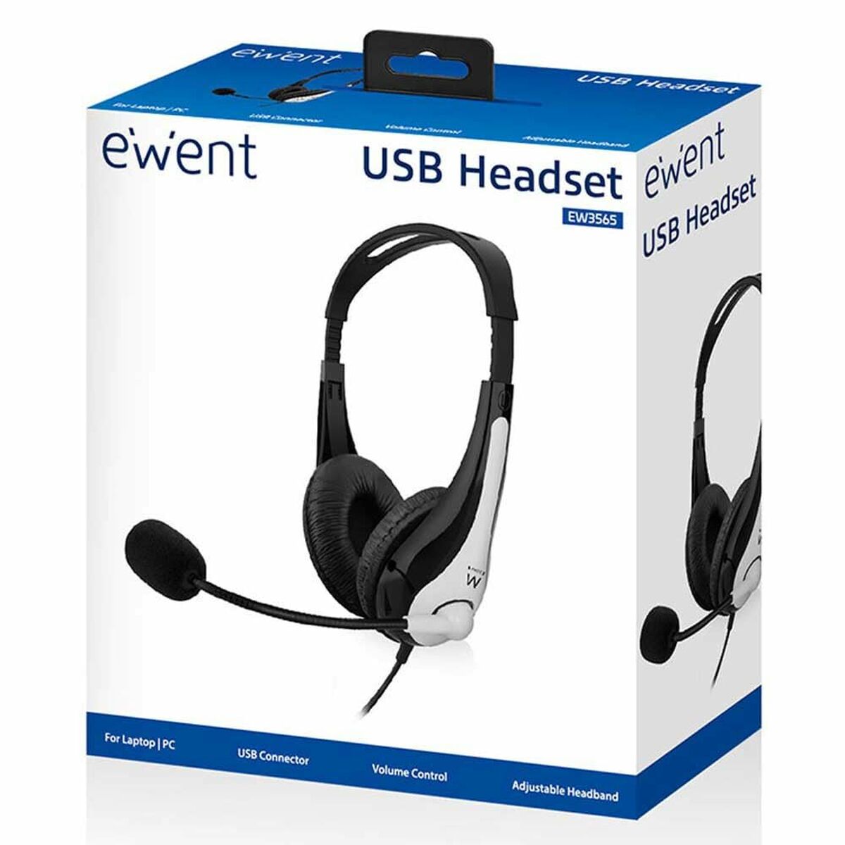 Headphones Ewent EW3565 White Black